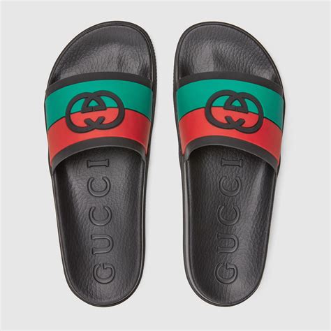 gucci sludes men|men Gucci slides on sale.